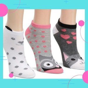 NURSEMATES Ankle Footie Socks Critters 3 Pair NWT